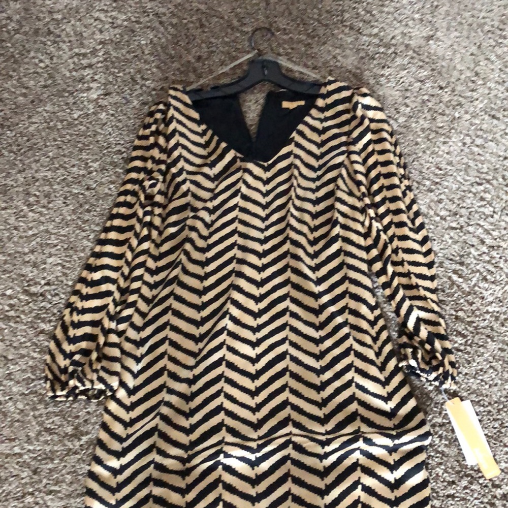 Gold and black dress